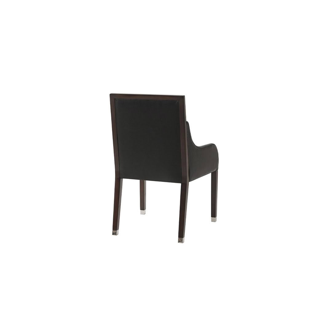 Elegant dark brown upholstered dining chair