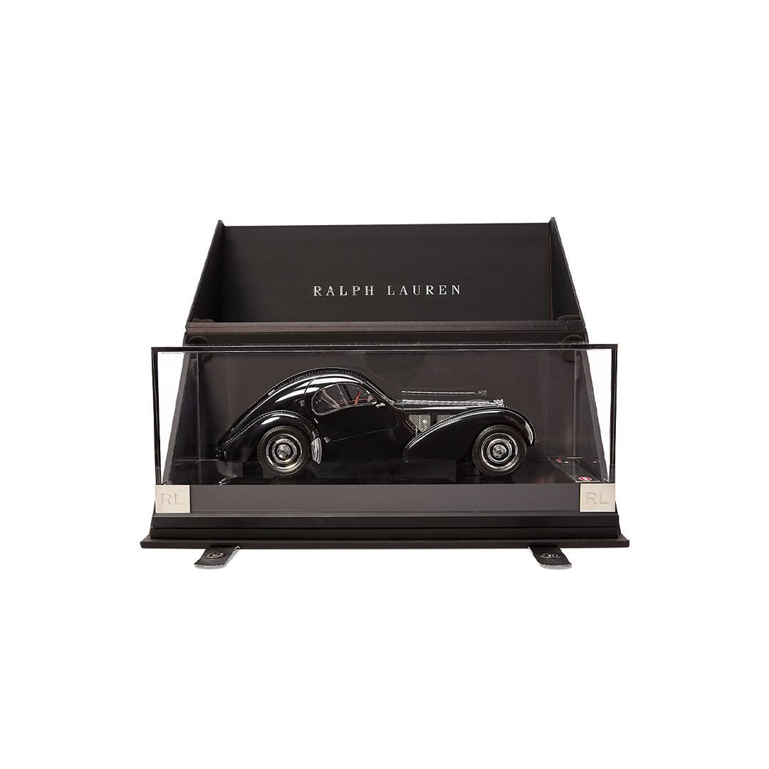 Ralph-Lauren-1938-Bug-57S_1 Ralph Lauren branded black model car in display case