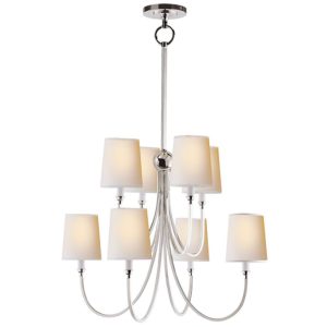 Reed Large Chandelier Polished Nickel