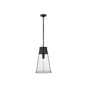 Robinson Large Pendant Bronze with Seeded Glass