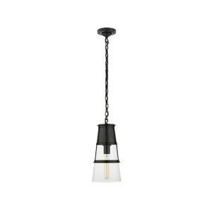 ROBINSON MEDIUM PENDANT - BRONZE WITH CLEAR GLASS