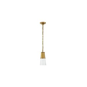 Robinson Small Pendant Brass with Clear Glass