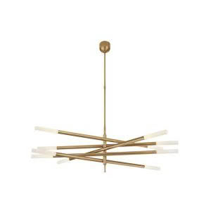 Rousseau Grande 10 Light Chandelier Brass