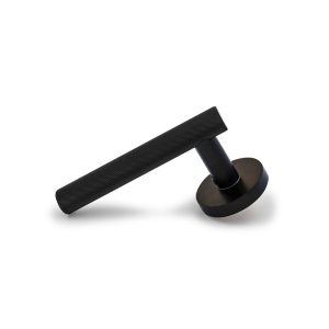 ATELIER DOOR LEVER WITH LATCH - MATT BLACK
