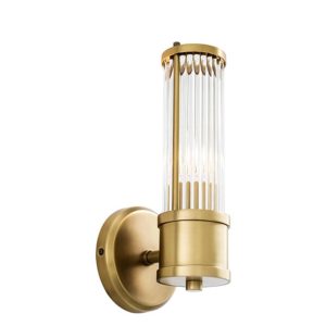CLARIDGES WALL LAMP - SINGLE - ANTIQUE BRASS