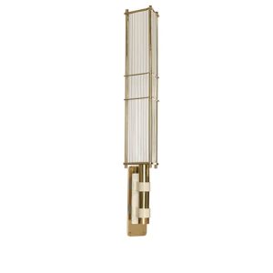Arbor Wall Light / Brass and Matte Old English White