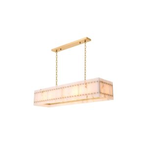 Ruby alabaster Chandelier - rectangular