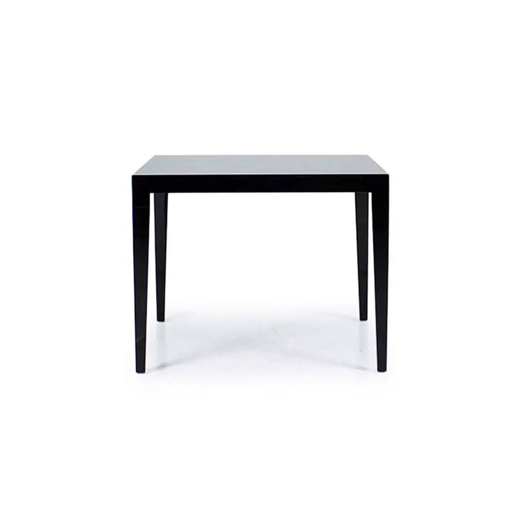 Black modern table on white background