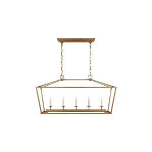 Elegant brass geometric chandelier with candle lights
