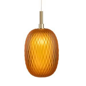 metamorphosis Pendant / LARGE / amber / brushed gold