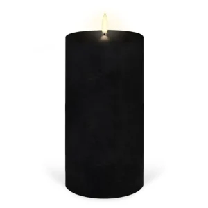 PILLAR LED Candle / 10.1cm DIA x 20.3cm H / Black