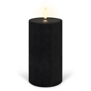 PILLAR LED Candle / 10.1cm DIA x 15.2cm H / Black