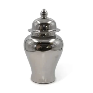 TZ - GINGER JAR - SILVER - 35cm H