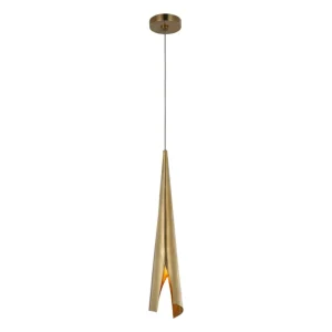 Piel Delicate Wrapped Pendant - Brass