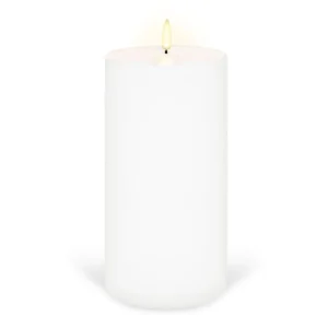 PILLAR LED Candle / 10.1cm DIA x 20.3cm H / Nordic White