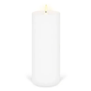 PILLAR LED Candle / 10.1cm DIA x 25.4cm H / Nordic White