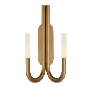 Rousseau Double Wall Sconce - brass