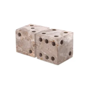 VISA DESK ACCESSORY SET OF 2 - BROWN MARBLE