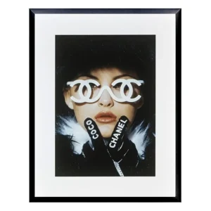 COCO CHANEL GIRL PRINT - P027 - BLACK FRAME