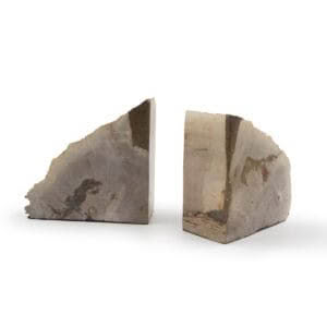 PETRIFIED WOOD BOOKENDS - SET OF 2
