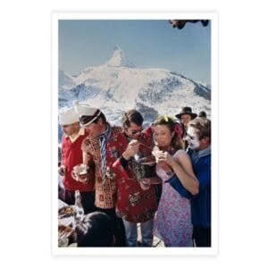 Slim Aarons Zermatt Skiing - print