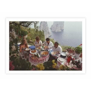 Slim Aarons Dining Al Fresco On Capri – print
