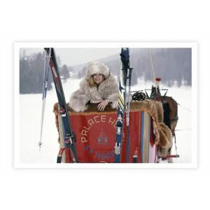Slim Aarons Skiing in St. Moritz – print