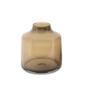 TISZA VASE - 19cm H x 18 dia - SMOKY BROWN