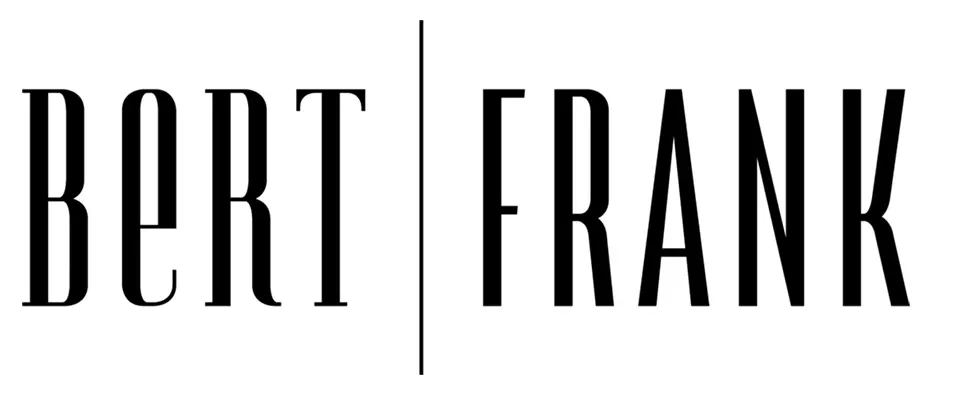 Logo with names Bert and Frank separated by a line