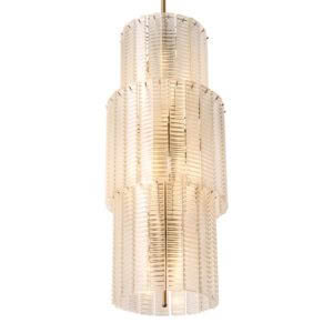Elegant tiered glass pendant light fixture
