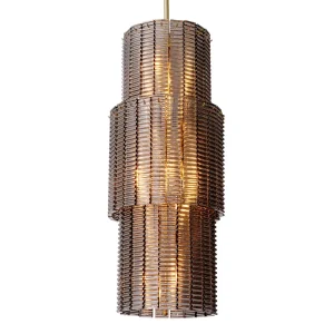 Elegant cylindrical hanging pendant light