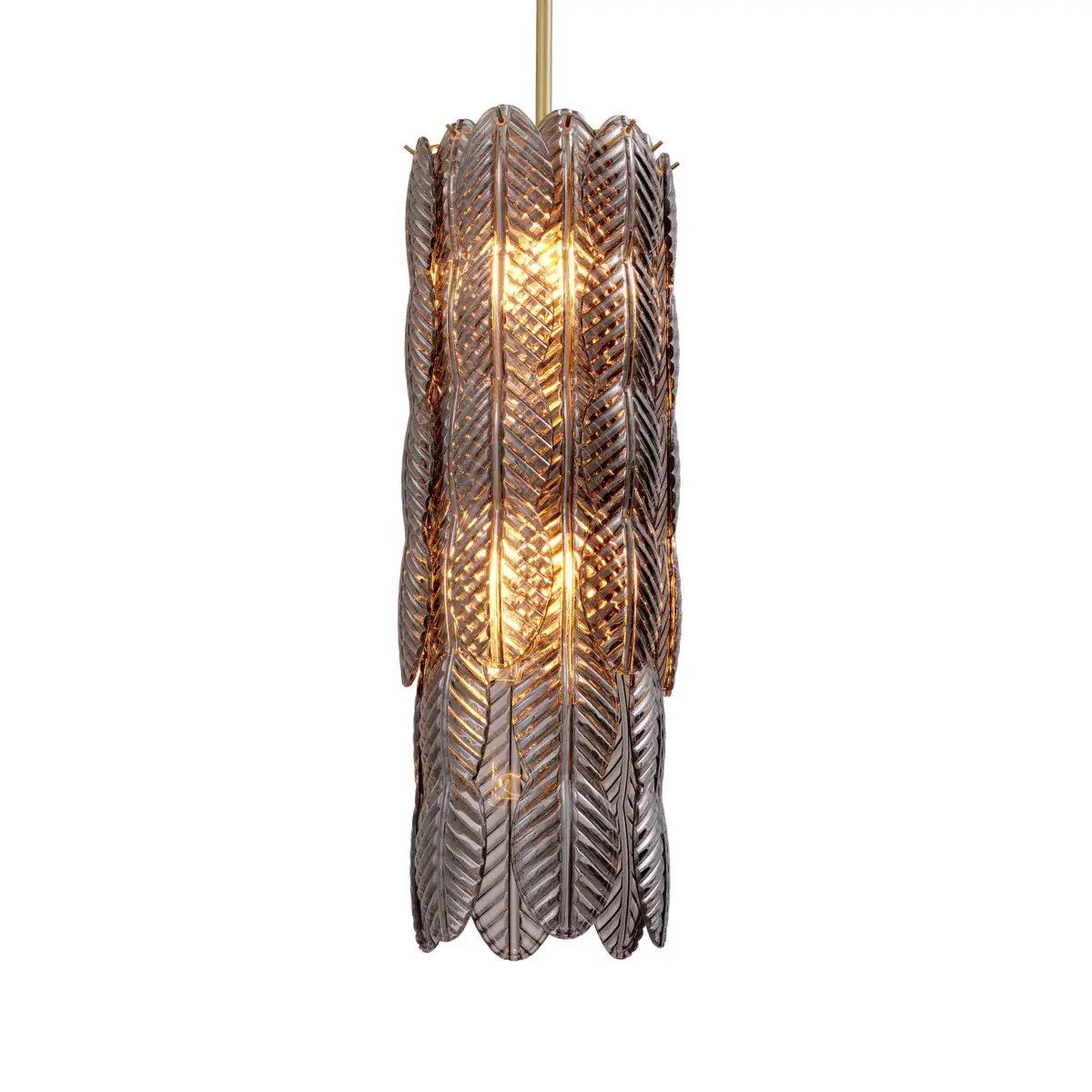 Elegant feather-designed hanging pendant light