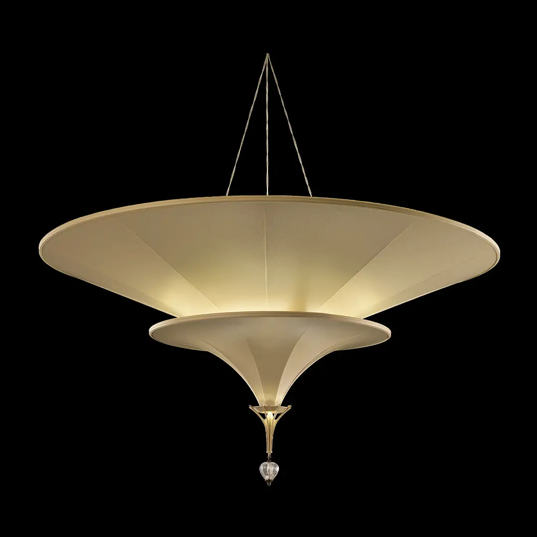 Elegant modern ceiling lamp with crystal pendant