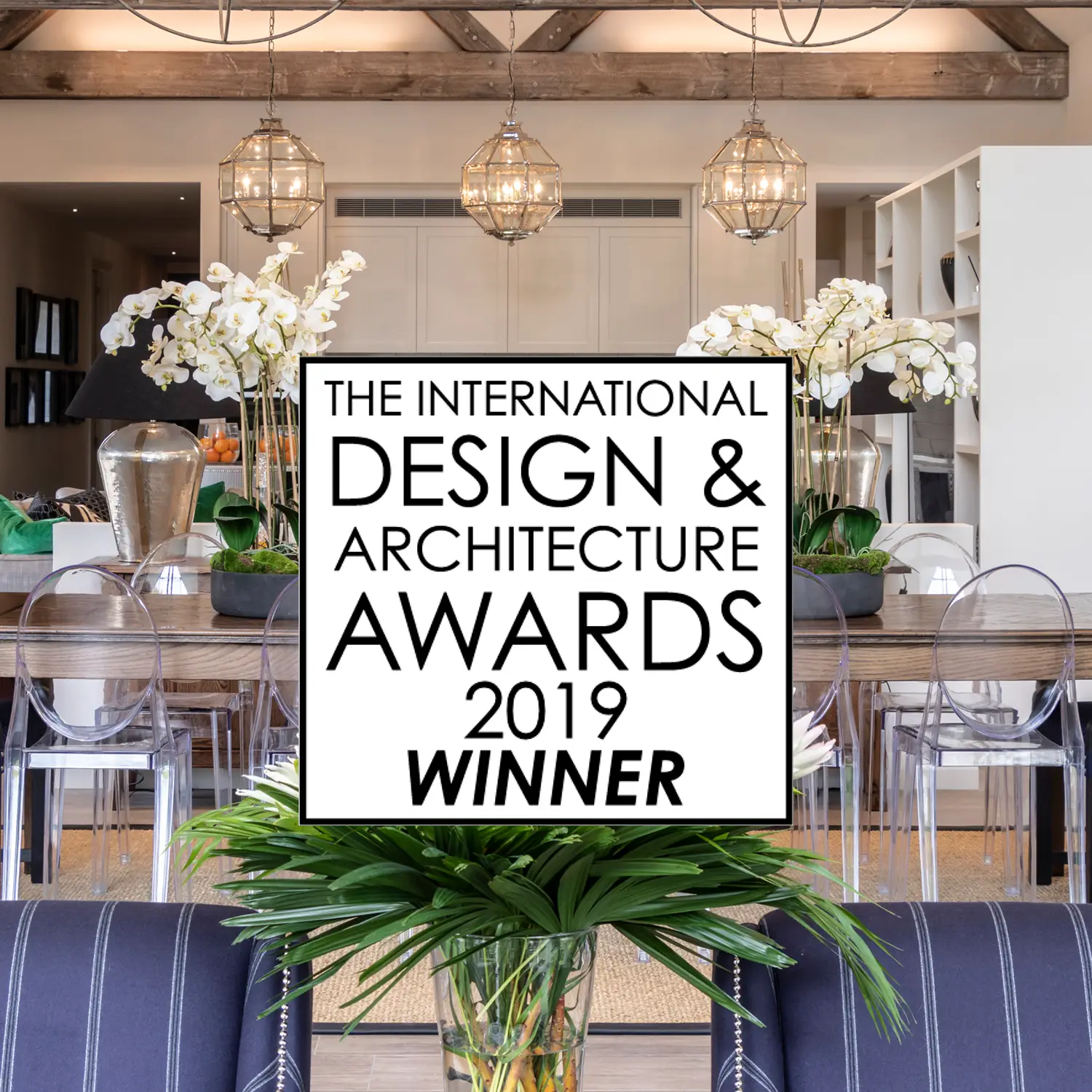 Elegant interior design award-winning dining room