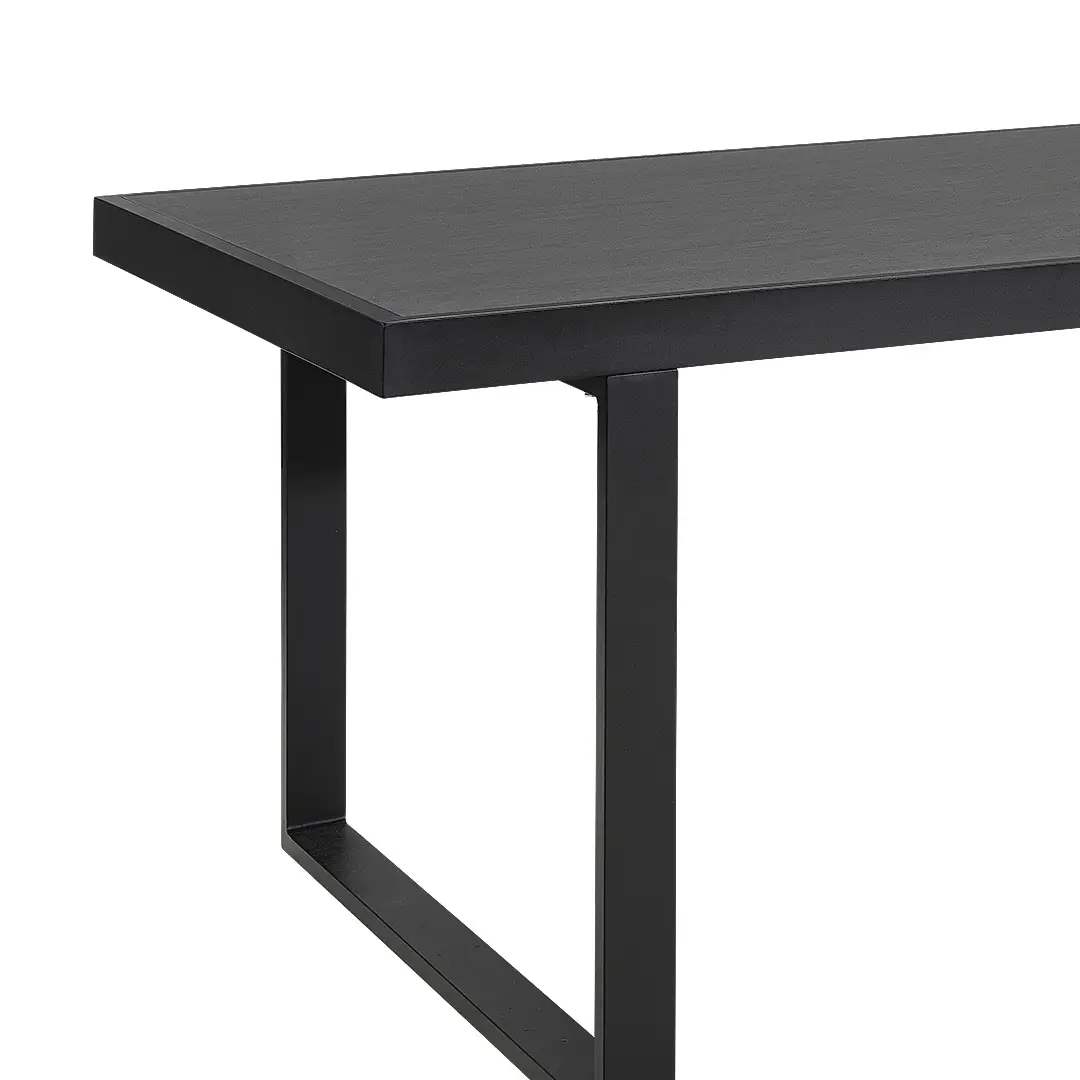 Romano-dining_table_3 Modern black minimalist desk on white background