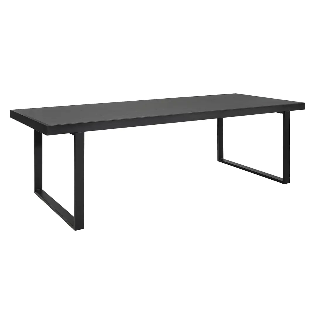 Modern black rectangular office table