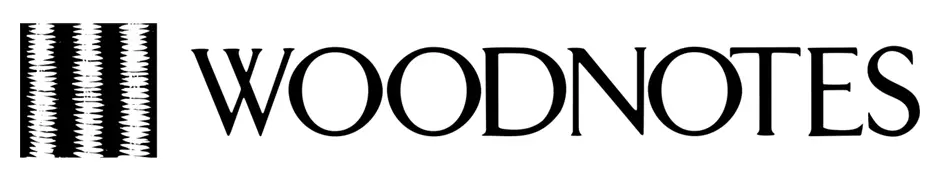 Logo with stylized 'WOODNOTES' text and pattern