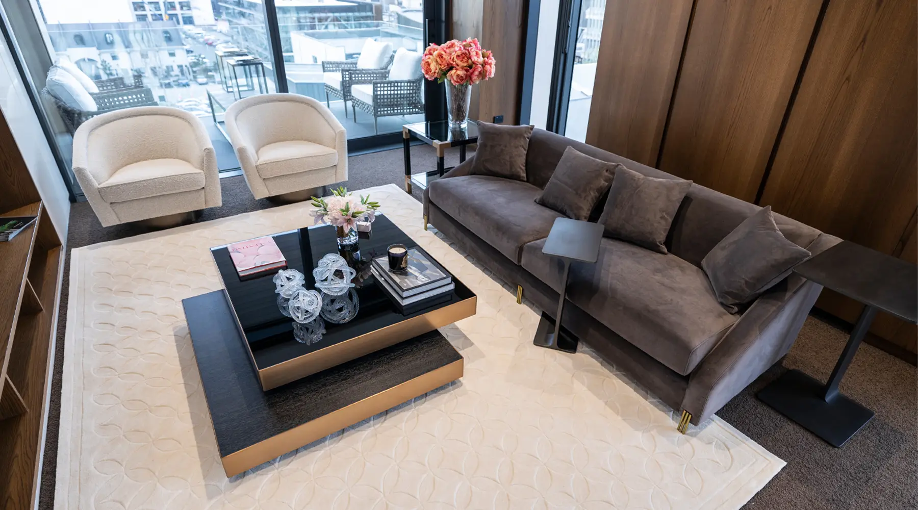 Elegant living room interior with modern furniture