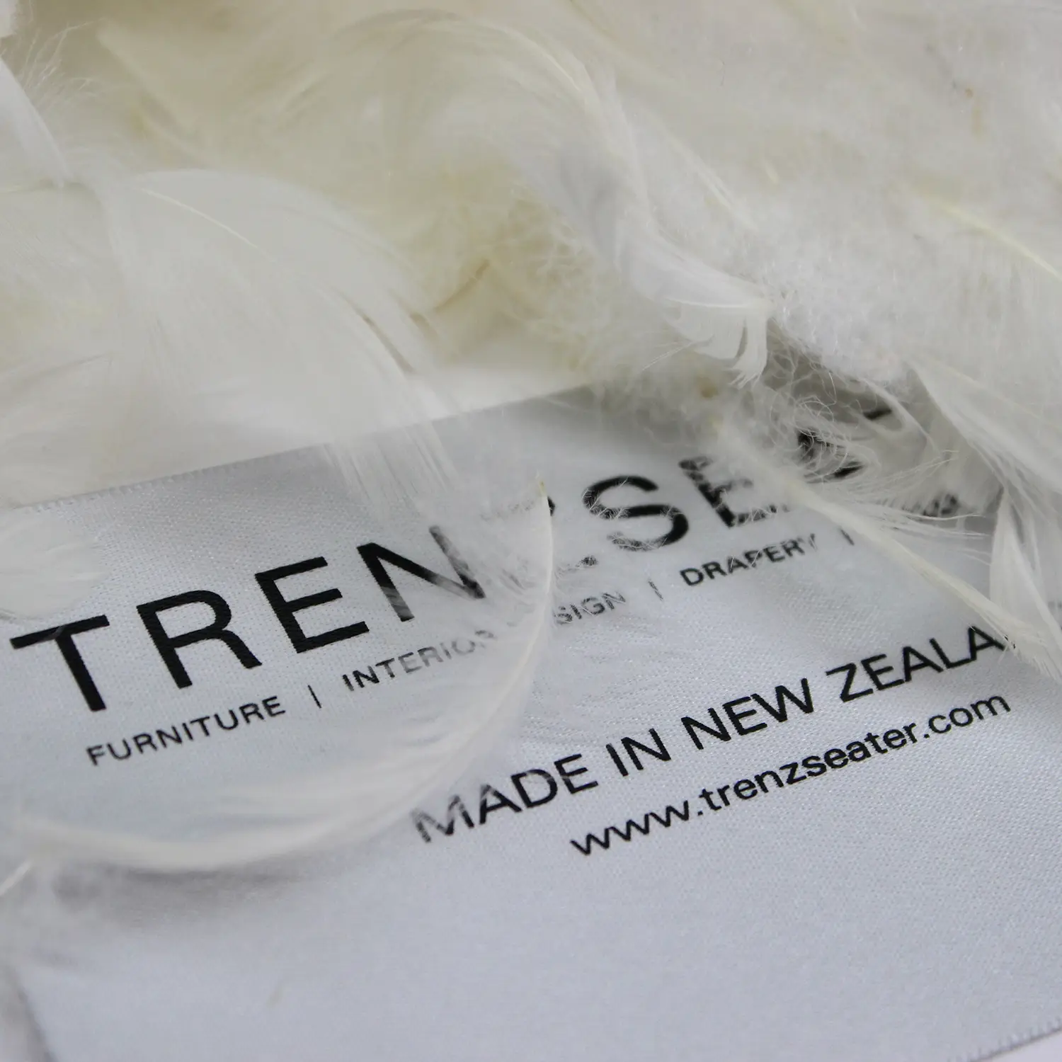 Close-up of label reading 'Made in New Zealand'