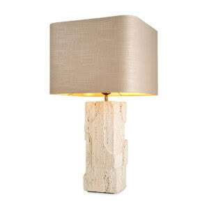 Modern beige table lamp with textured base