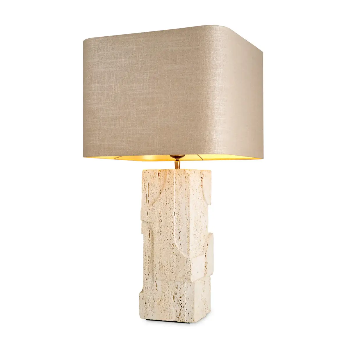 Modern beige table lamp with textured base
