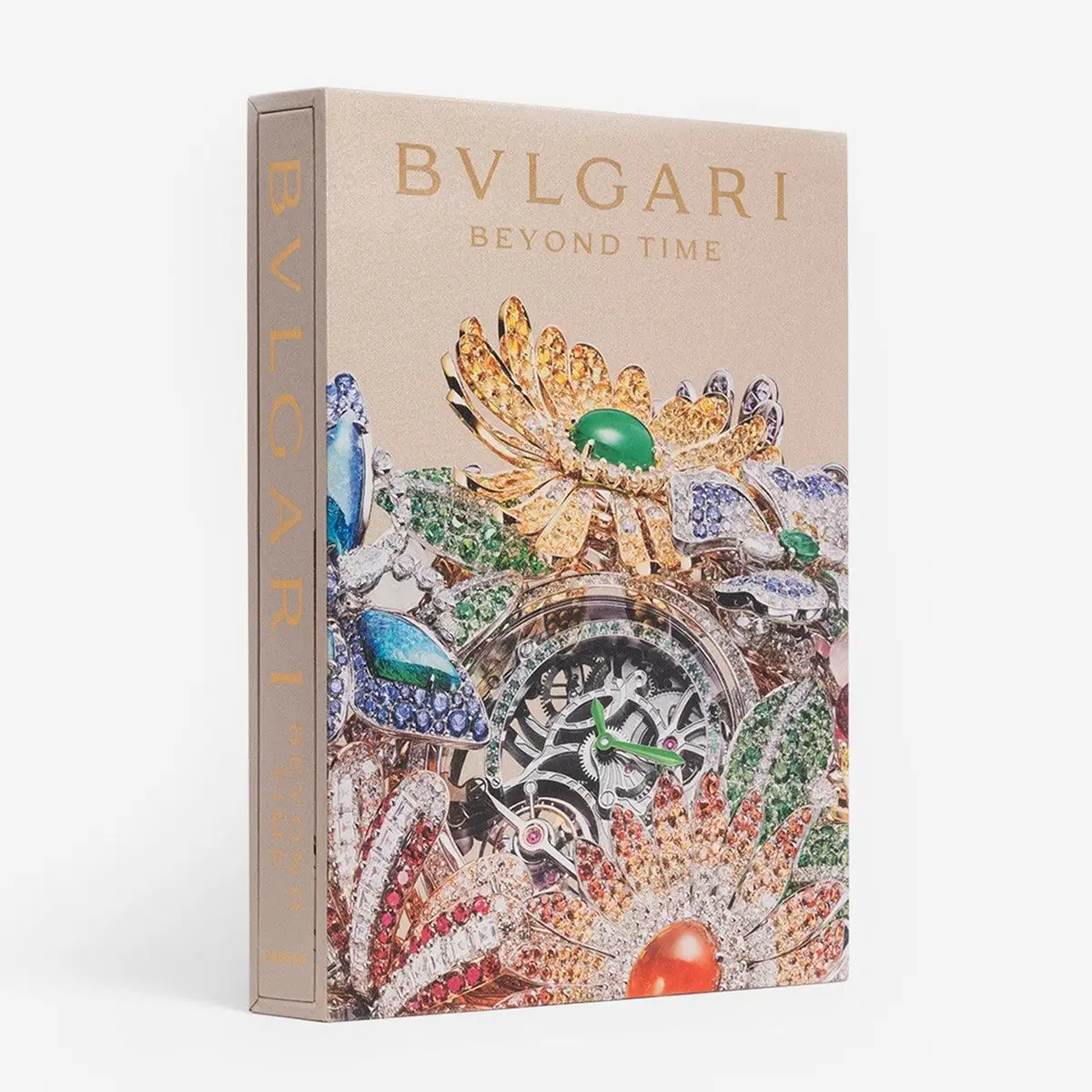 Bvlgari book cover showcasing intricate jeweled watch design