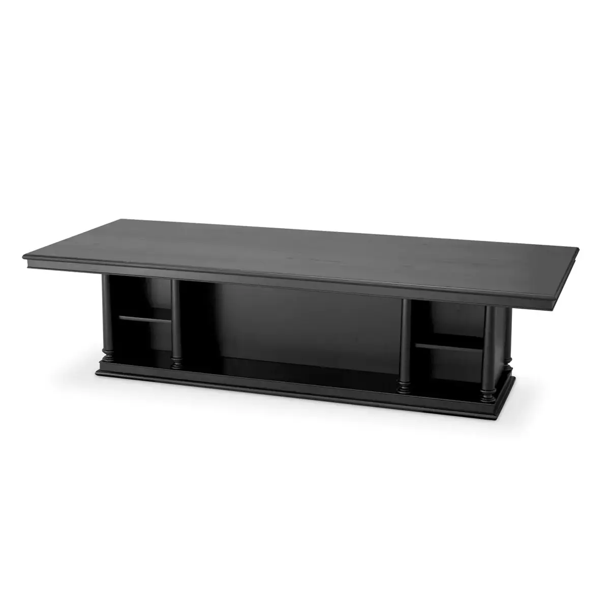 Black modern lift-top coffee table with storage