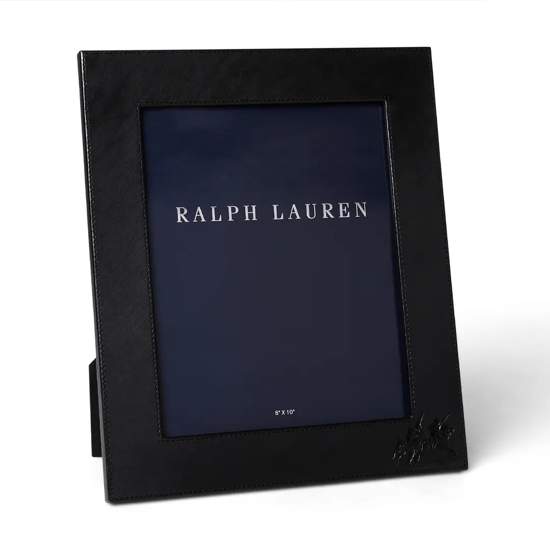 Ralph Lauren black leather photo frame