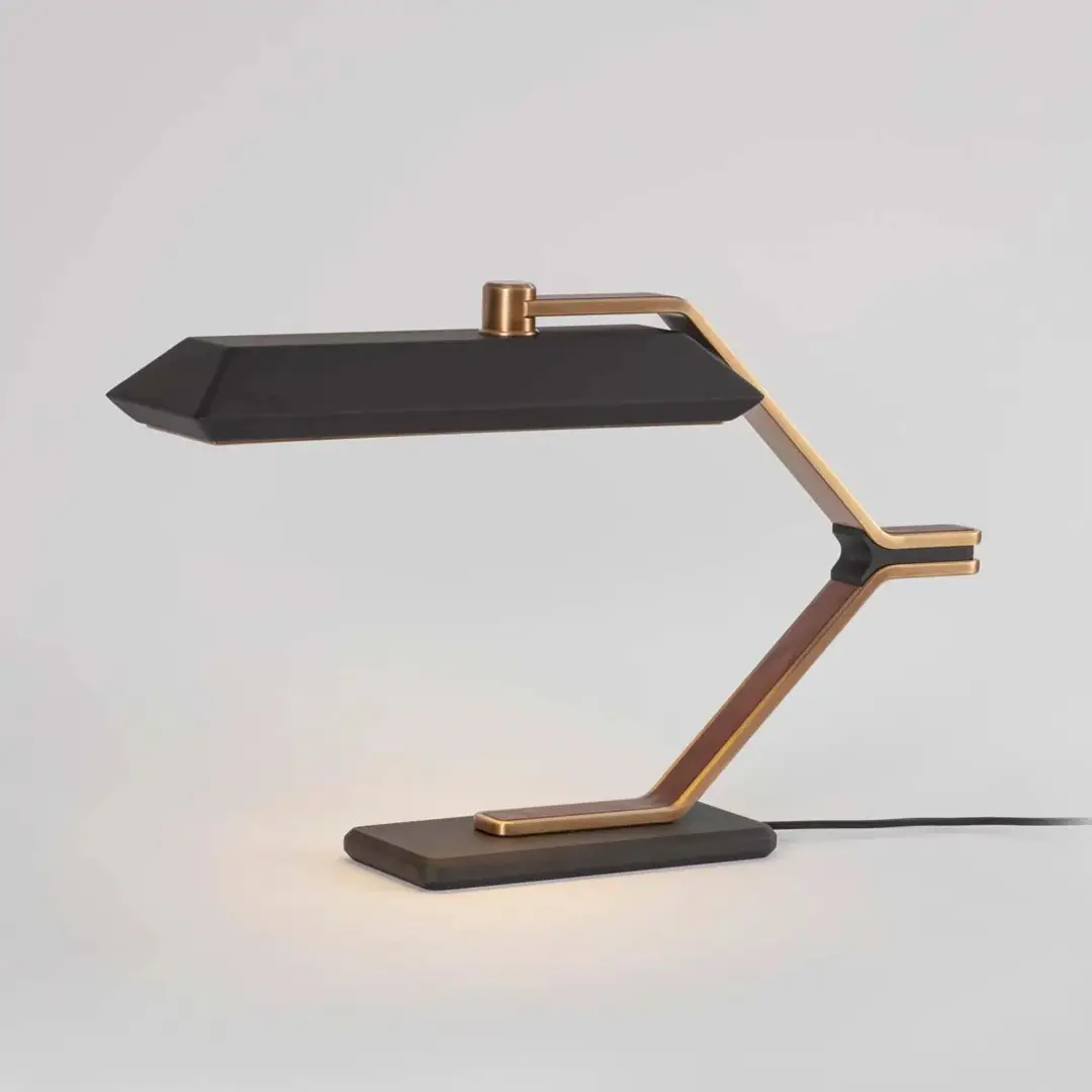 Modern black and gold desk lamp