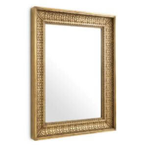 Antique gold framed rectangular mirror