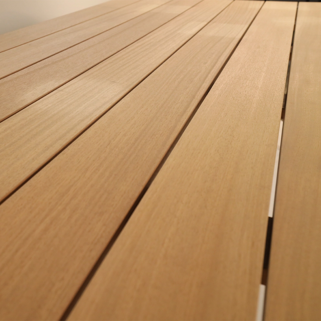 PROVENCE OUTDOOR TABLE Seamless light wooden floorboards close-up