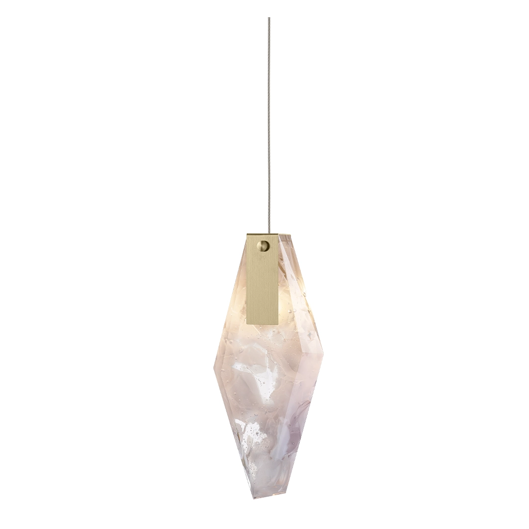 Modern hanging pendant light with crystal design