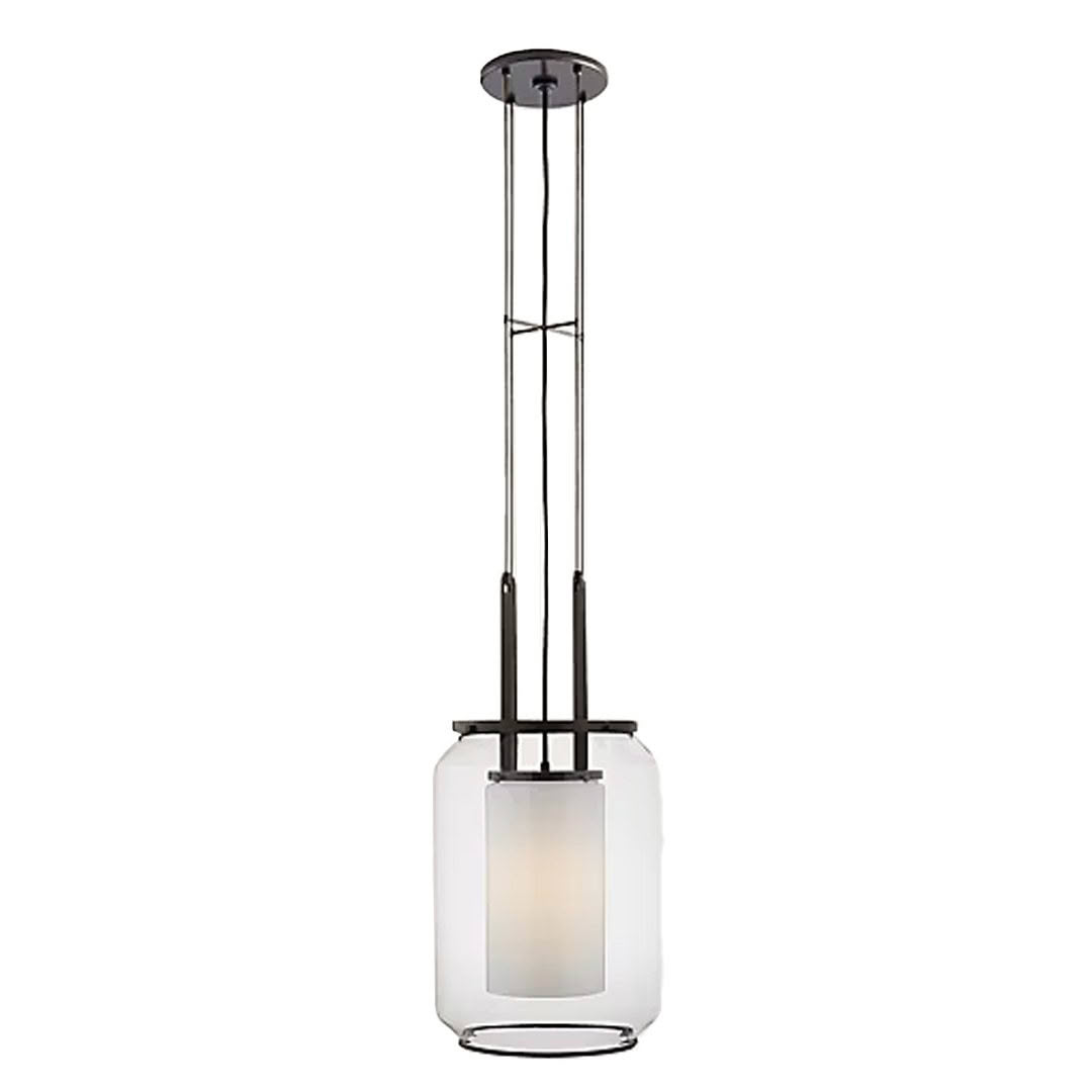 Modern pendant light with glass shade