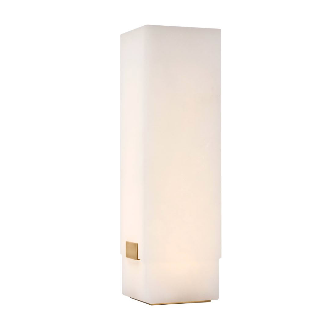 Tall white illuminated rectangular lamp